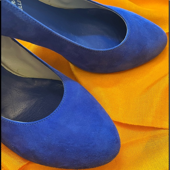๐ Cobalt Blue Suede Heels by OTISOPSE 41 EUR (10.5 US) Like New - Picture 3 of 12